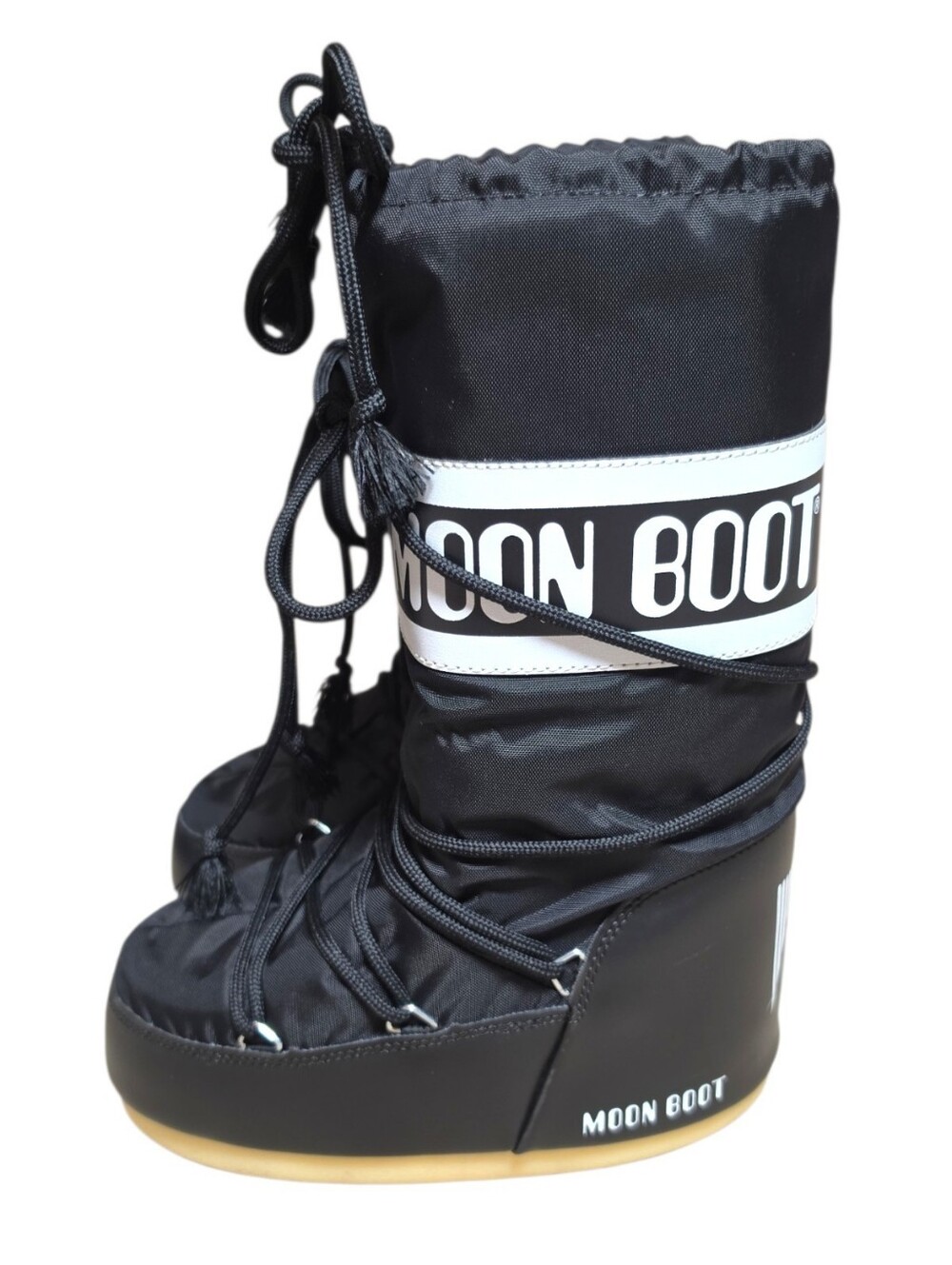 $240 MOON BOOT Nylon Boot in Black S/M (35-38) Small Medium - Picture 5 of 13